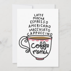 Kaffee-Lover-Menü Einladung