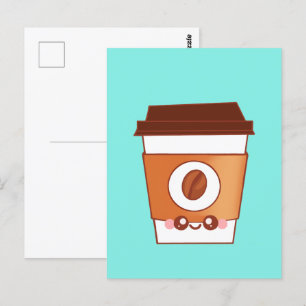 Kaffee Lover Paper Cup Einzigartig Postkarte