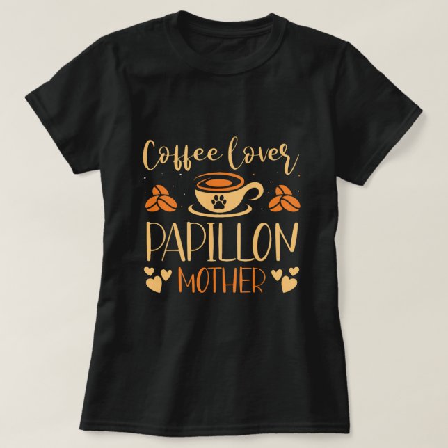 Kaffee Lover Papillon Mutter Latte Espresso Fur Pa T-Shirt (Design vorne)