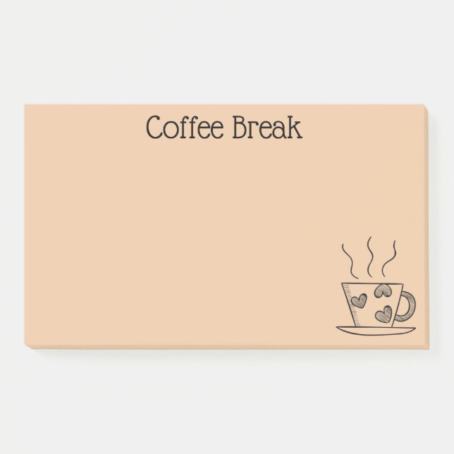 Kaffee Lover Post-it Klebezettel (Vorderseite)