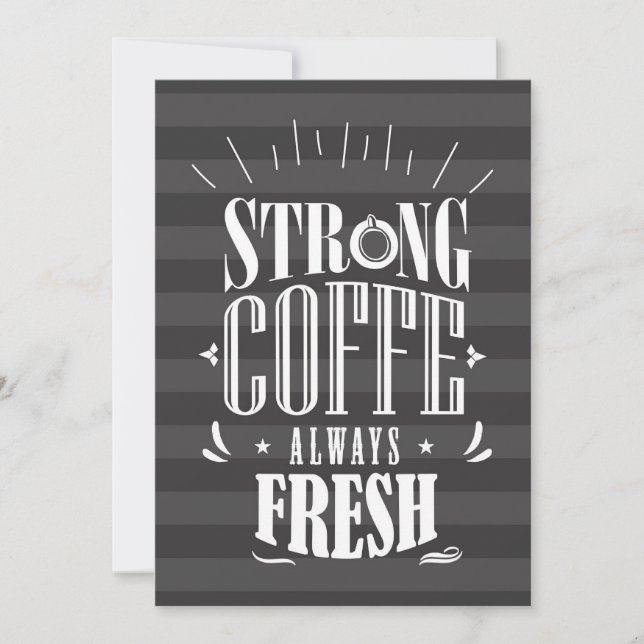Kaffee Lover Starker Kaffee immer frisch Dankeskarte (Vorderseite)
