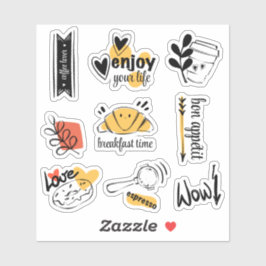 Kaffee Lover Tinte Sketch Aufkleber