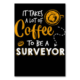 Kaffee Lover Witzige Surveyor Engineer Constructio Tischnummer