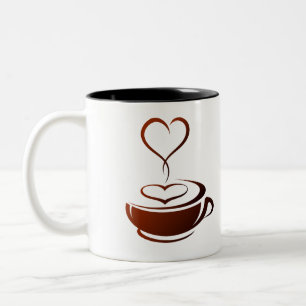 Kaffee Lover Zweifarbige Tasse