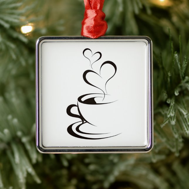 ***KAFFEE LOVER'S*** FUN JEDERZEIT VERANSTALTUNG ORNAMENT AUS METALL (Baum)