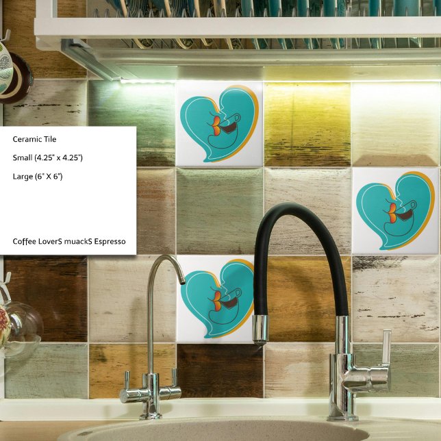 Kaffee LoverS muackS Espresso Fliese (A charming touch for your spaces.)