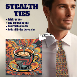 Kaffee Lover's Stealth, aber Groovy Neck Tie Krawatte