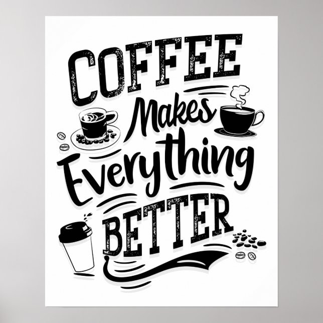 Kaffee macht alles besser - Barista Poster (Vorne)