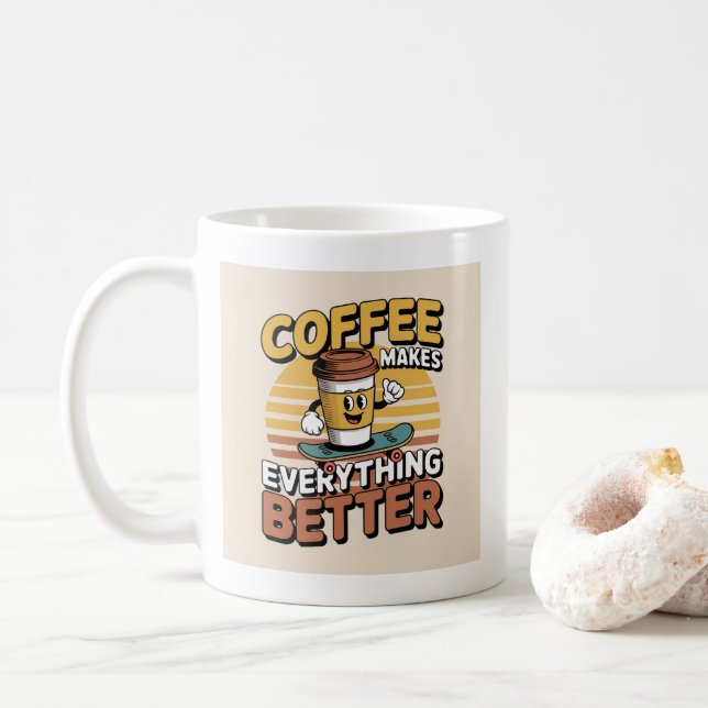 Kaffee macht alles besser kaffeetasse (Mit Donut)