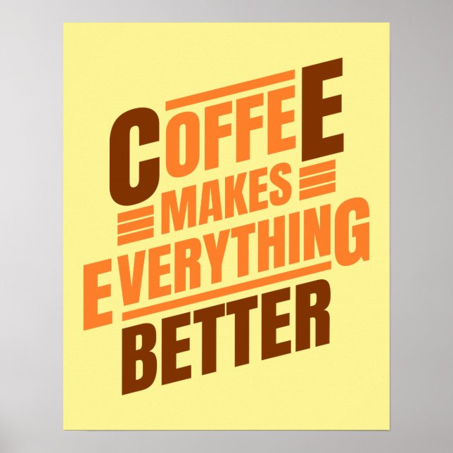 Kaffee macht alles | Funny Sprichwort Poster (Vorne)