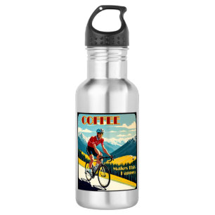 Kaffee macht das zum Fahrradfahren Edelstahlflasche