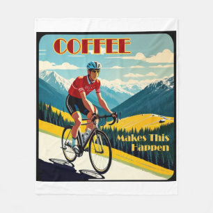 Kaffee macht das zum Fahrradfahren Fleecedecke