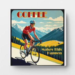Kaffee macht das zum Fahrradfahren Fotoplatte
