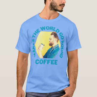 Kaffee macht die Welt den Hipster 2 umrunden T-Shirt
