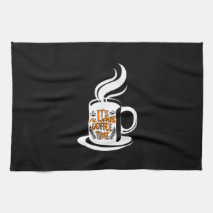 Kaffee macht immer seine Kaffeezeit Geschirrtuch