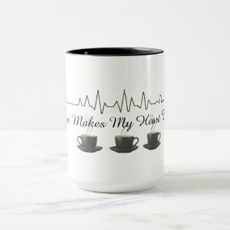 Kaffee macht meinen Herzschlag Tasse