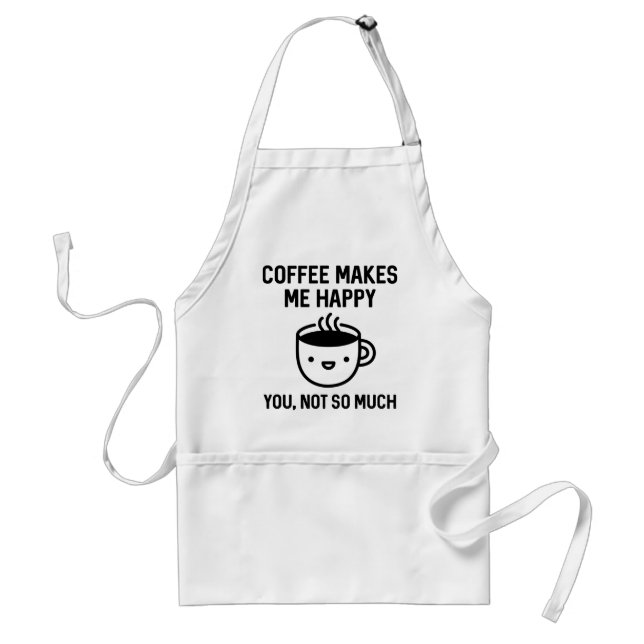 Kaffee macht mich glücklich schürze (Vorne)