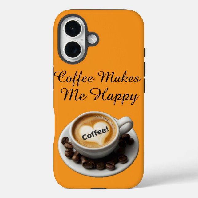 Kaffee macht mich glücklich süß Case-Mate iPhone hülle (Rückseite)