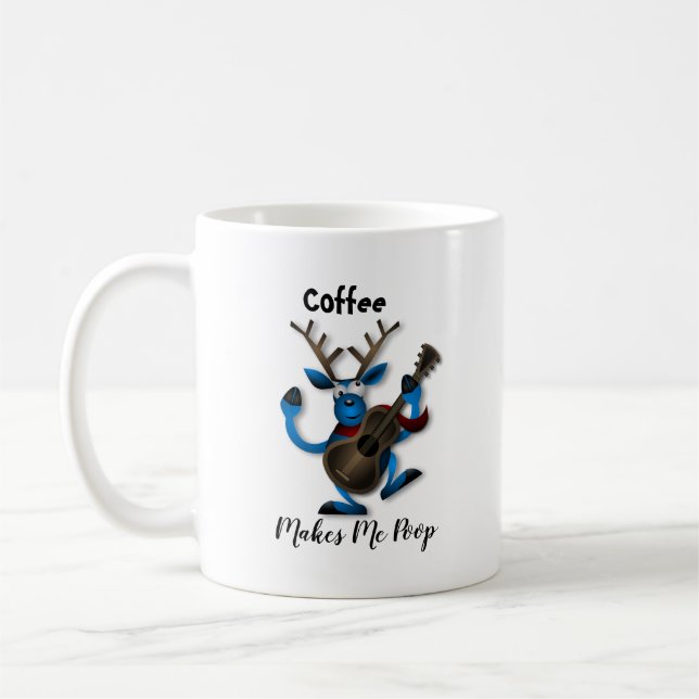 Kaffee macht mich Kack Tasse, Funny Gag Geschenk Kaffeetasse (Links)