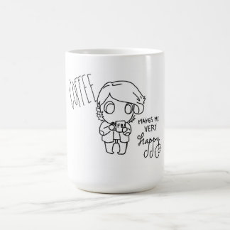 Kaffee macht mich sehr glücklich tasse