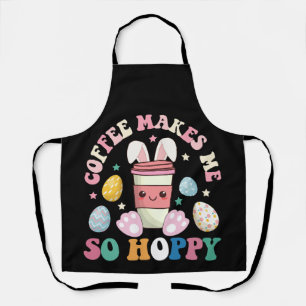 Kaffee macht mich so hoppeliges Häschen-Kaninchen Schürze