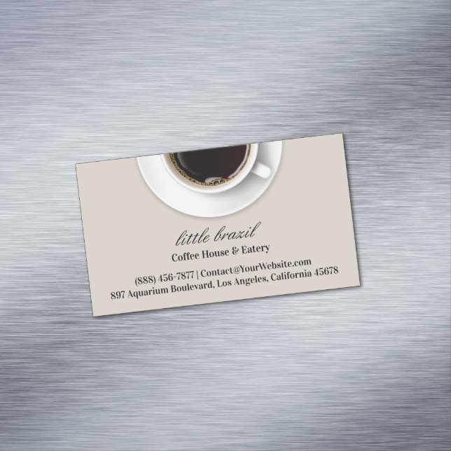 Kaffee Magnetische Visitenkarte (Beispiel)