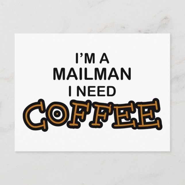 Kaffee - Mailman Postkarte (Vorderseite)