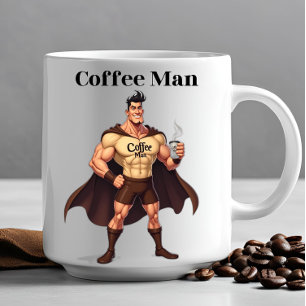KAFFEE MAN BREAK TIME Funny Novelty Office Geschen Kaffeetasse