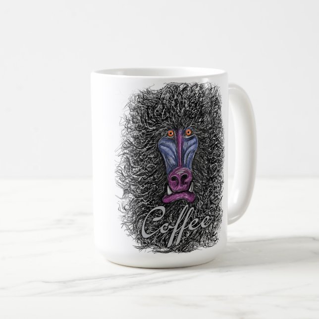 Kaffee Mandrill Kaffeetasse (VorderseiteRechts)