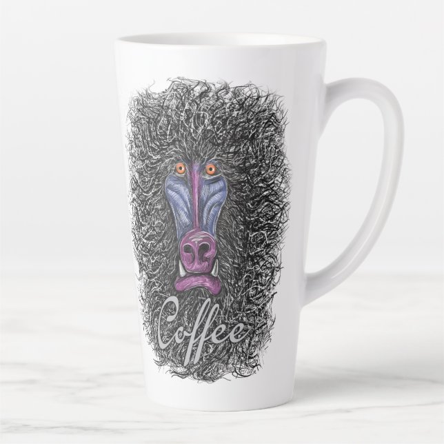 Kaffee Mandrill Milchtasse (Rechts)