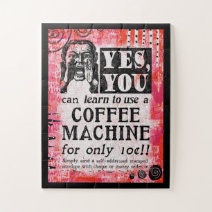 Kaffee Maschine - Lustige Vintage-Werbung Puzzle