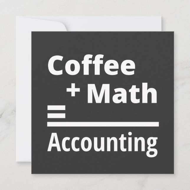 Kaffee + Mathematik = Rechnungslegung Einladung (Vorderseite)