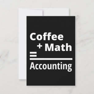 Kaffee + Mathematik = Rechnungslegung Mitteilungskarte