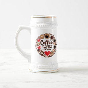 Kaffee: Meine Lieblingszeit am Tag - Funny und Äst Bierglas