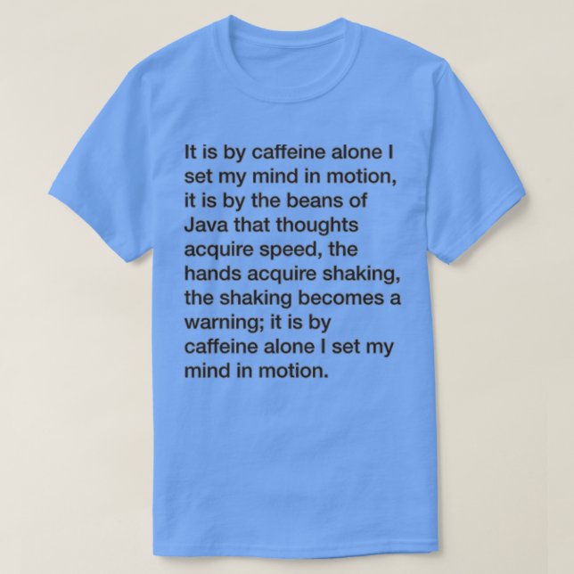 Kaffee Mentats Credo T-Shirt (Design vorne)
