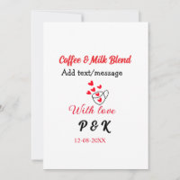 Kaffee & Milch Mischung Liebe Pärchen Kaffeehaus R