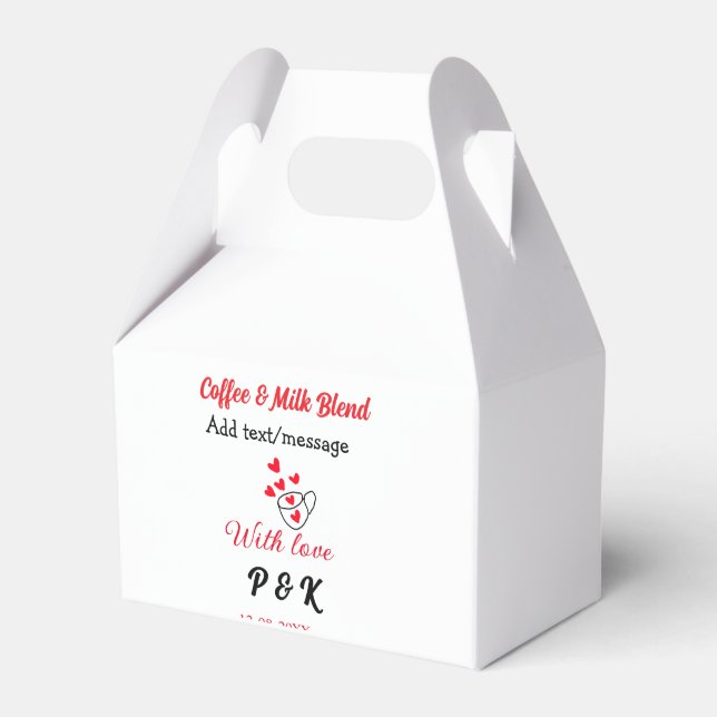 Kaffee & Milch Mischung Liebe Pärchen Kaffeehaus R Geschenkschachtel (Vorderseite)