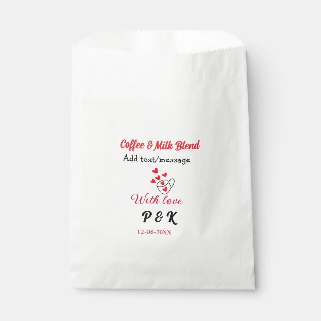 Kaffee & Milch Mischung Liebe Pärchen Kaffeehaus R Geschenktütchen (Vorderseite)