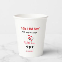 Kaffee & Milch Mischung Liebe Pärchen Kaffeehaus R Pappbecher