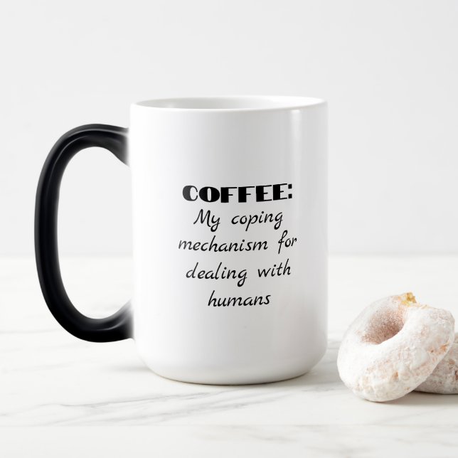 Kaffee Misanthropie-Spaß Verwandlungstasse (Mit Donut)