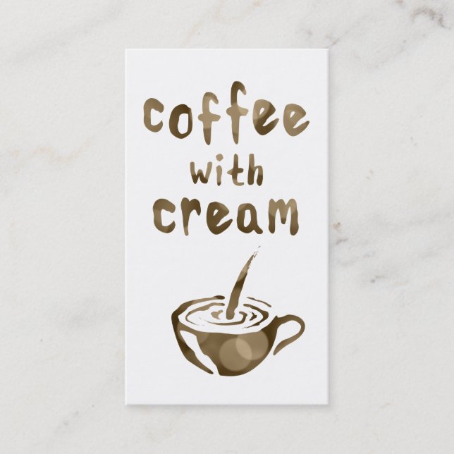 Kaffee mit Creme-Lochkartenkoffer Treuekarte (Vorderseite)