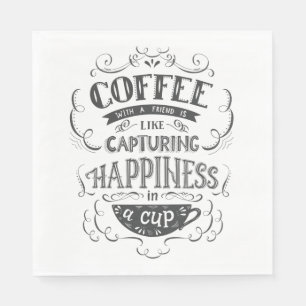 Kaffee mit einem Freund Serviette