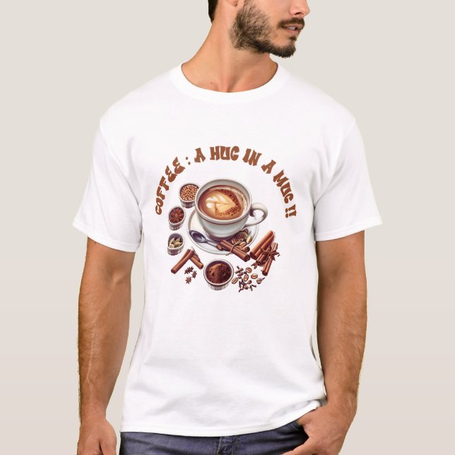 Kaffee mit Gewürzen - T - Shirt von Männern - "Co (Vorderseite)