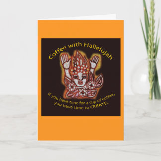 Kaffee mit Hallelujah-Karte Karte