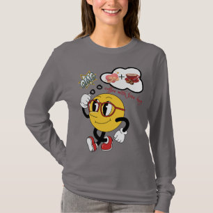 ☕ Kaffee mit kostenlosem 🤗 Niedliche Emoji-Frau T-Shirt