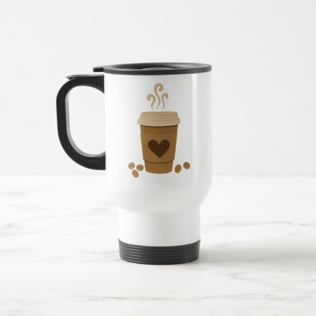 Kaffee mit Liebe Reisebecher (Links)