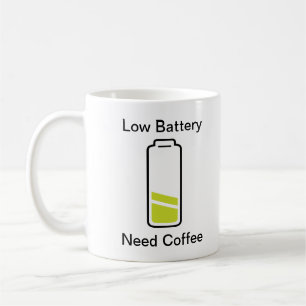 Kaffee mit niedrigem Batteriebedarf Tasse