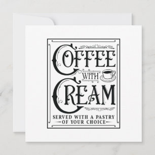 Kaffee mit Sahne Einladung
