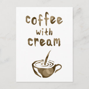 Kaffee mit Sahne-Kommentarkarte Postkarte