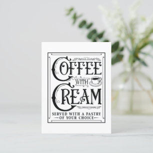 Kaffee mit Sahne Postkarte